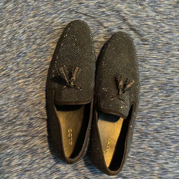 Sparking Black Aldo Shoes (Loafers) - Picture 2 of 5